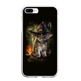 Чехол для iPhone 7Plus/8 Plus матовый с принтом Ведьмин котенок в Курске, Силикон | Область печати: задняя сторона чехла, без боковых панелей | jack | ведьма | кот | котенок | кошка | тыква | хэллоуин