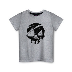 Детская футболка хлопок с принтом Sea of thieves в Курске, 100% хлопок | круглый вырез горловины, полуприлегающий силуэт, длина до линии бедер | Тематика изображения на принте: mmo | море | пират | пираты | сокровища | сокровище