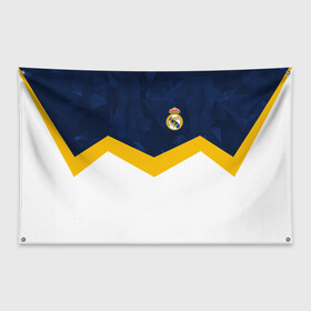 Флаг-баннер с принтом Real Madrid 2018 New в Курске, 100% полиэстер | размер 67 х 109 см, плотность ткани — 95 г/м2; по краям флага есть четыре люверса для крепления | emirates | fc | real madrid | клуб | мяч | реал мадрид
