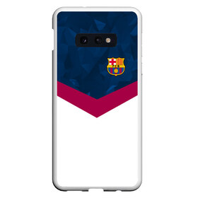 Чехол для Samsung S10E с принтом FC Barcelona 2018 New в Курске, Силикон | Область печати: задняя сторона чехла, без боковых панелей | fc | fc barcelona | fcb | fly emirates | ronaldo | абстракция | барселона | геометрия | зож | клуб | линии | месси | модные | мяч | реал мадрид | спорт | спортивные | тренды | футбол | футбольный клуб | эмблема