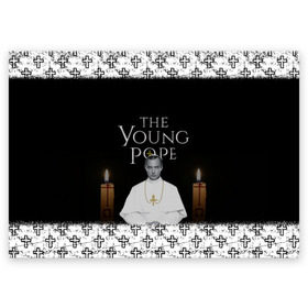 Поздравительная открытка с принтом Молодой Папа | The Young Pope в Курске, 100% бумага | плотность бумаги 280 г/м2, матовая, на обратной стороне линовка и место для марки
 | the young pope | молодой папа