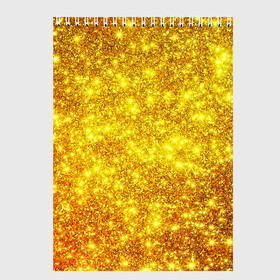 Скетчбук с принтом Золотой блеск в Курске, 100% бумага
 | 48 листов, плотность листов — 100 г/м2, плотность картонной обложки — 250 г/м2. Листы скреплены сверху удобной пружинной спиралью | abstraction | gold | rich | texture | богатство | золотая абстракция | золото | кубики | текстура