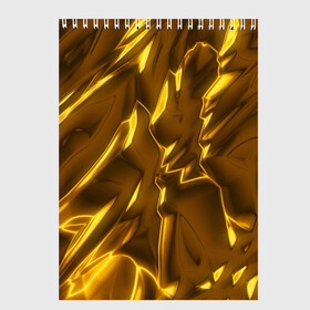 Скетчбук с принтом Золотые разводы в Курске, 100% бумага
 | 48 листов, плотность листов — 100 г/м2, плотность картонной обложки — 250 г/м2. Листы скреплены сверху удобной пружинной спиралью | abstraction | gold | rich | texture | богатство | золотая абстракция | золото | кубики | текстура