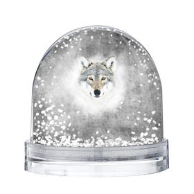 Водяной шар с принтом Wolf в Курске, Пластик | Изображение внутри шара печатается на глянцевой фотобумаге с двух сторон | animal | snow | волк | животные | снег | хищник