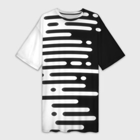 Платье-футболка 3D с принтом Необычная геометрия в Курске,  |  | abstraction | engine | pattern | абстракция | геометрия | графики | движение | краска | текстура | чертежи | штрихи