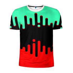 Мужская футболка 3D спортивная с принтом Городская абстракция в Курске, 100% полиэстер с улучшенными характеристиками | приталенный силуэт, круглая горловина, широкие плечи, сужается к линии бедра | 