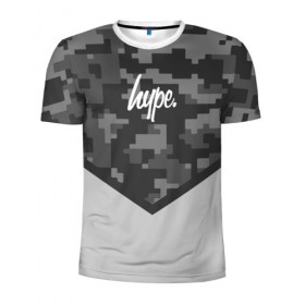 Мужская футболка 3D спортивная с принтом Hype Military #3 в Курске, 100% полиэстер с улучшенными характеристиками | приталенный силуэт, круглая горловина, широкие плечи, сужается к линии бедра | 