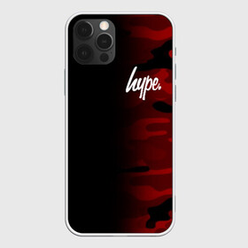 Чехол для iPhone 12 Pro с принтом Hype Military Black Red в Курске, силикон | область печати: задняя сторона чехла, без боковых панелей | brand | camo | hype | military | rap | swag | бренд | камо | камуфляж | милитари | модные | надписи | полосы | популярные | пятна | тренд | тренды | узоры | хайп | хайпанем | хаки | цвета