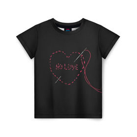 Детская футболка 3D с принтом Face / No Love / Фэйс в Курске, 100% гипоаллергенный полиэфир | прямой крой, круглый вырез горловины, длина до линии бедер, чуть спущенное плечо, ткань немного тянется | rap | рэпер | фейс | фэйс
