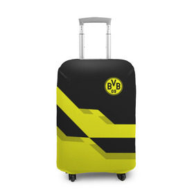 Чехол для чемодана 3D с принтом FC Borussia Dortmund 2018 в Курске, 86% полиэфир, 14% спандекс | двустороннее нанесение принта, прорези для ручек и колес | боруссия | дортмунд