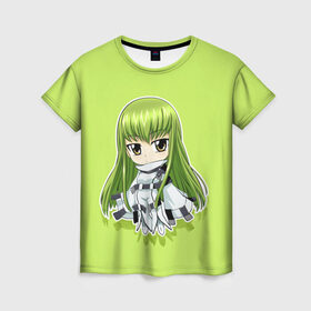 Женская футболка 3D с принтом Code Geass - С.С. в Курске, 100% полиэфир ( синтетическое хлопкоподобное полотно) | прямой крой, круглый вырез горловины, длина до линии бедер | гиас | код гиас | лилуш | сиси