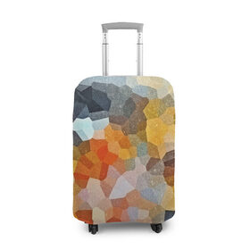 Чехол для чемодана 3D с принтом Мозаика в блеске в Курске, 86% полиэфир, 14% спандекс | двустороннее нанесение принта, прорези для ручек и колес | abstraction | абстракция | геометрия | грани | линии | полигоны | розовый | сочетания | текстура | треугольники