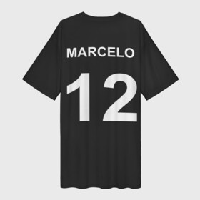 Платье-футболка 3D с принтом Marcelo в Курске,  |  | fc | football | lfp | marcelo | new | real madrid | испания | мадрид | марсело | новая | реал мадрид | форма | футбол | футбольный клуб
