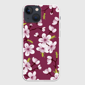 Чехол для iPhone 13 mini с принтом Сакура в Курске,  |  | vppdgryphon | арт | вишня | сакура | цветные | цветок | цветы | япония