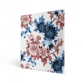 Холст квадратный с принтом Blue and Red в Курске, 100% ПВХ |  | Тематика изображения на принте: vppdgryphon | арт | краска | лес | пион | пионы | тропики | цветные | цветок | цветы