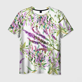 Мужская футболка 3D с принтом Лаванда в Курске, 100% полиэфир | прямой крой, круглый вырез горловины, длина до линии бедер | vppdgryphon | арт | лаванда | лес | тропики | франция | цветок | цветы