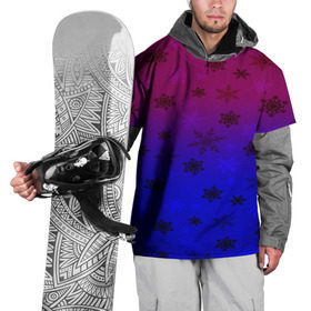 Накидка на куртку 3D с принтом Абстрактные снежинки в Курске, 100% полиэстер |  | 