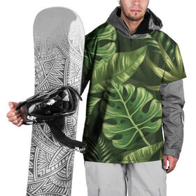 Накидка на куртку 3D с принтом Доисторический лес в Курске, 100% полиэстер |  | vppdgryphon | арт | краска | лес | папоротник | прикольные | тропики | цветные | цветок | цветы