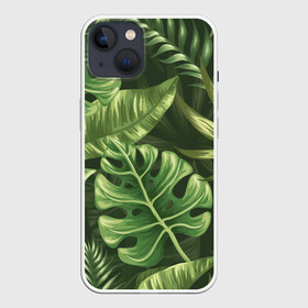 Чехол для iPhone 13 с принтом Доисторический лес в Курске,  |  | vppdgryphon | арт | краска | лес | папоротник | прикольные | тропики | цветные | цветок | цветы