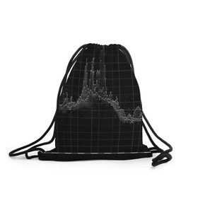 Рюкзак-мешок 3D с принтом diagram в Курске, 100% полиэстер | плотность ткани — 200 г/м2, размер — 35 х 45 см; лямки — толстые шнурки, застежка на шнуровке, без карманов и подкладки | technology | график | черный