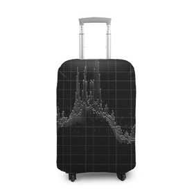 Чехол для чемодана 3D с принтом diagram в Курске, 86% полиэфир, 14% спандекс | двустороннее нанесение принта, прорези для ручек и колес | technology | график | черный