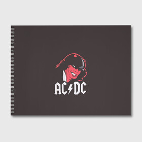Альбом для рисования с принтом Чёрт AC DC в Курске, 100% бумага
 | матовая бумага, плотность 200 мг. | ac dc | acdc | ангус янг | блюз рок | крис слэйд | рок группа | рок н ролл | стиви янг | хард рок | эксл роуз