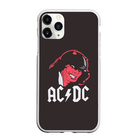Чехол для iPhone 11 Pro матовый с принтом Чёрт AC DC в Курске, Силикон |  | ac dc | acdc | ангус янг | блюз рок | крис слэйд | рок группа | рок н ролл | стиви янг | хард рок | эксл роуз