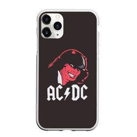 Чехол для iPhone 11 Pro Max матовый с принтом Чёрт AC DC в Курске, Силикон |  | ac dc | acdc | ангус янг | блюз рок | крис слэйд | рок группа | рок н ролл | стиви янг | хард рок | эксл роуз