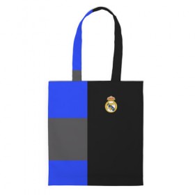 Сумка 3D повседневная с принтом Real Madrid 2018 Black Version в Курске, 100% полиэстер | Плотность: 200 г/м2; Размер: 34×35 см; Высота лямок: 30 см | emirates | fc | real madrid | клуб | мяч | реал мадрид