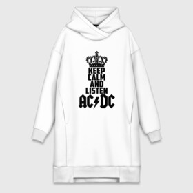 Платье-худи хлопок с принтом Keep calm and listen AC DC в Курске,  |  | ac dc | acdc | австралийская | альбом | ангус янг | блюз рок | гитара | головы | группа | крис слэйд | музыканты | надпись | певцы | рок | рок н ролл | стиви янг | хард рок | эксл роуз