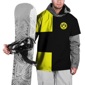 Накидка на куртку 3D с принтом FC Borussia Dortmund Black в Курске, 100% полиэстер |  | боруссия | дортмунд
