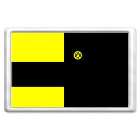 Магнит 45*70 с принтом FC Borussia Dortmund Black в Курске, Пластик | Размер: 78*52 мм; Размер печати: 70*45 | боруссия | дортмунд