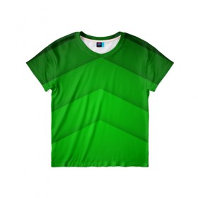 Детская футболка 3D с принтом Зеленые полосы в Курске, 100% гипоаллергенный полиэфир | прямой крой, круглый вырез горловины, длина до линии бедер, чуть спущенное плечо, ткань немного тянется | абстракция | геометрия | зеленый | модные.мода | пирамиды | полосы.линии | тренды | треугольники | узоры