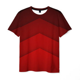 Мужская футболка 3D с принтом Красные полосы в Курске, 100% полиэфир | прямой крой, круглый вырез горловины, длина до линии бедер | абстракция | геометрия | красный | модные.мода | оттенки | пирамиды | полосы.линии | тренды | треугольники | узоры
