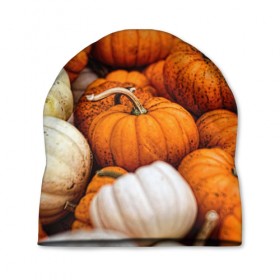 Шапка 3D с принтом тыквы в Курске, 100% полиэстер | универсальный размер, печать по всей поверхности изделия | halloween | дача | овощи | октябрь | оранжевый | осень | сентябрь | тыква | хеллуин
