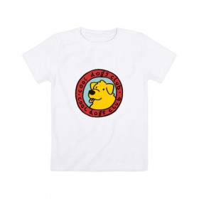 Детская футболка хлопок с принтом Год собаки в Курске, 100% хлопок | круглый вырез горловины, полуприлегающий силуэт, длина до линии бедер | 