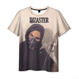 Мужская футболка 3D с принтом Dizaster в Курске, 100% полиэфир | прямой крой, круглый вырез горловины, длина до линии бедер | dizaster | king of the dot | oxxxymiron | versus | versus battle | батл рэп | дизастер | окимирон