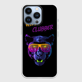 Чехол для iPhone 13 Pro с принтом Дикий тусовщик в Курске,  |  | shutter | вечеринка | дискотека | клаббер | клабер | клуб | кошка | неон | очки | пантера | тусовка | шаттеры | шторки