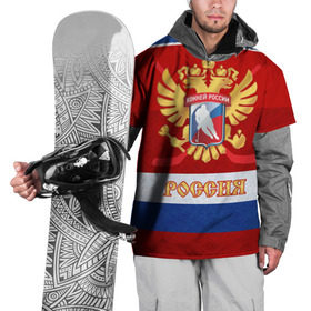 Накидка на куртку 3D с принтом Хоккей России в Курске, 100% полиэстер |  | nhl | герб | клюшка | нхл | российский | россия | спорт | флаг | хоккей | чемпион | шайба