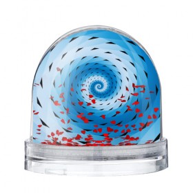 Водяной шар с принтом Галлюцинация Спираль в Курске, Пластик | Изображение внутри шара печатается на глянцевой фотобумаге с двух сторон | Тематика изображения на принте: линии | узоры