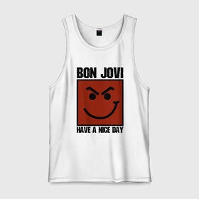 Мужская майка хлопок с принтом Bon Jovi, have a nice day в Курске, 100% хлопок |  | Тематика изображения на принте: bon jovi | бон | бон джови | глэм | группа | джови | джон | метал | рок | хард