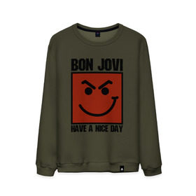 Мужской свитшот хлопок с принтом Bon Jovi, have a nice day в Курске, 100% хлопок |  | Тематика изображения на принте: bon jovi | бон | бон джови | глэм | группа | джови | джон | метал | рок | хард