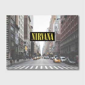 Альбом для рисования с принтом Nirvana в Курске, 100% бумага
 | матовая бумага, плотность 200 мг. | nirvana