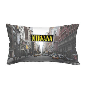 Подушка 3D антистресс с принтом Nirvana в Курске, наволочка — 100% полиэстер, наполнитель — вспененный полистирол | состоит из подушки и наволочки на молнии | nirvana