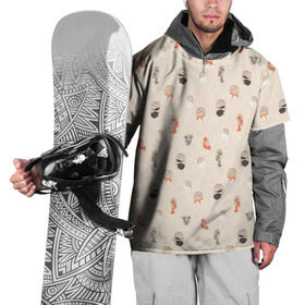 Накидка на куртку 3D с принтом Дупло в Курске, 100% полиэстер |  | бобер | бобр | волк | делка | делочка | енот | зайка | заяц | лиса | скунс