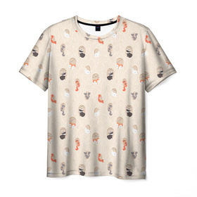 Мужская футболка 3D с принтом Дупло в Курске, 100% полиэфир | прямой крой, круглый вырез горловины, длина до линии бедер | бобер | бобр | волк | делка | делочка | енот | зайка | заяц | лиса | скунс