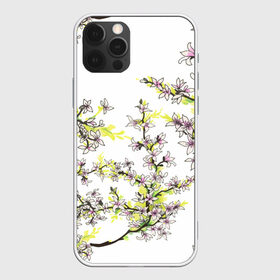 Чехол для iPhone 12 Pro Max с принтом Сакура в Курске, Силикон |  | Тематика изображения на принте: арт | краска | прикольные | сакура | тропики | цветные | цветок | цветы | япония