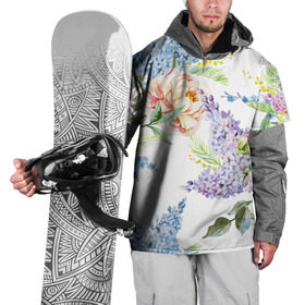 Накидка на куртку 3D с принтом Сирень и Пионы в Курске, 100% полиэстер |  | Тематика изображения на принте: арт | краска | пион | пионы | прикольные | сирень | тропики | цветные | цветок | цветы