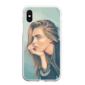 Чехол для iPhone XS Max матовый с принтом Cara Delevingne 3 в Курске, Силикон | Область печати: задняя сторона чехла, без боковых панелей | cara delevingne | кара делевинь