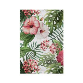 Обложка для паспорта матовая кожа с принтом Таинственный остров в Курске, натуральная матовая кожа | размер 19,3 х 13,7 см; прозрачные пластиковые крепления | vppdgryphon | арт | краска | остров | тропики | цветные | цветок | цветы